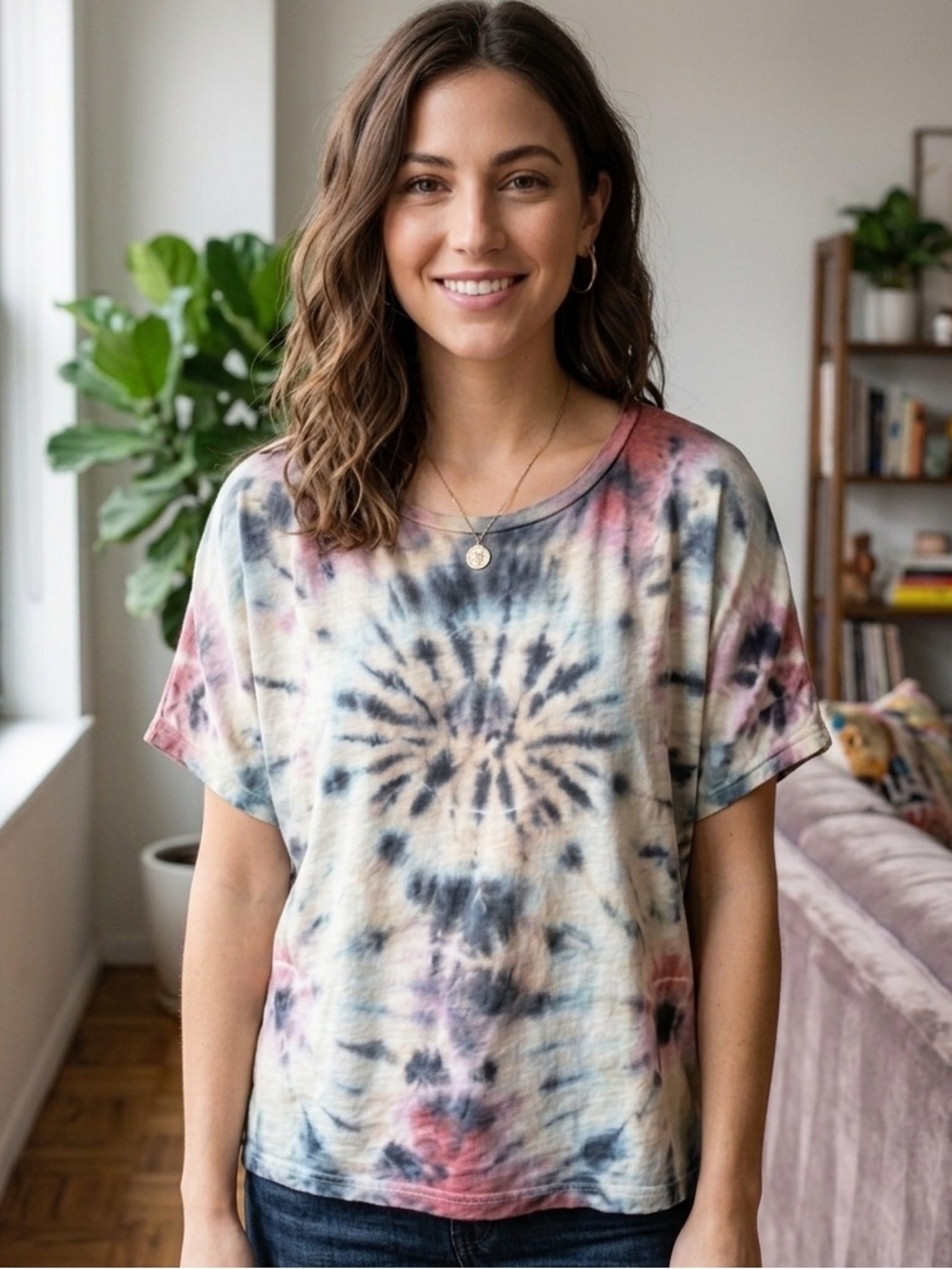 YFB Tie Dye Short Sleeve Women’s Tee in Multi-Color